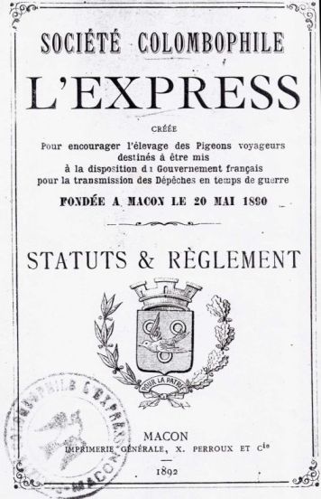 L'Express, status et règlements page de garde 1890
